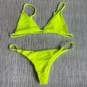 FRANKIE'S BIKINIS| NEON YELLOW BIKINI SET